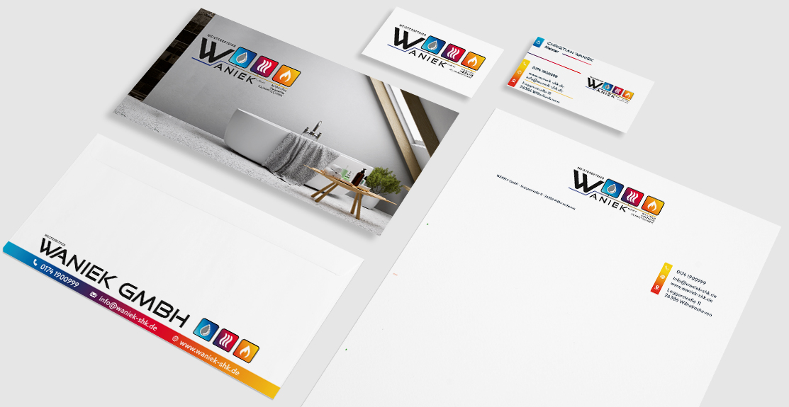 Geschäftsausstattung, Visitenkarte, Briefpapier, Briefumschläge, Corporate Design, Printdesign